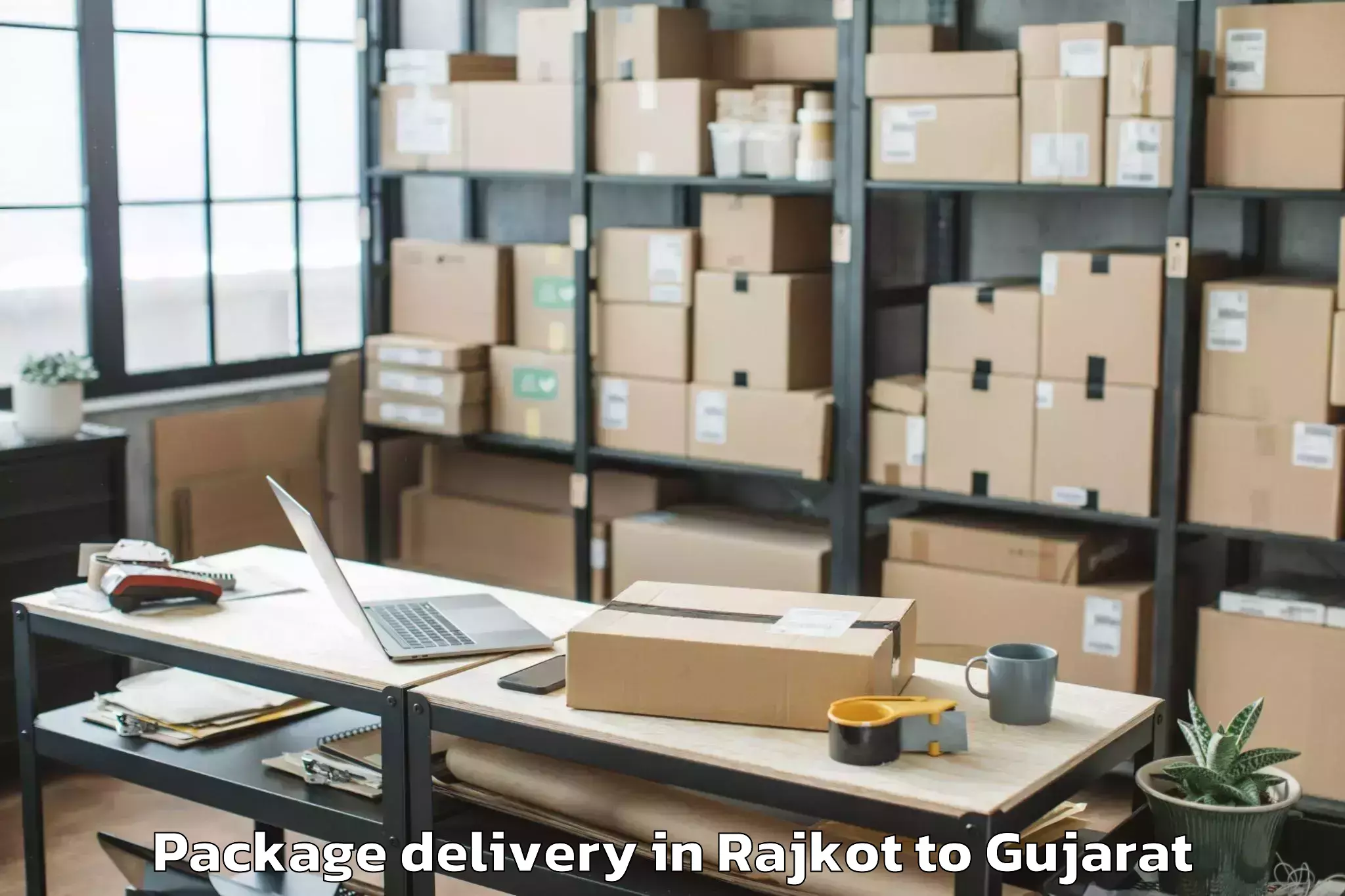 Rajkot to Veer Narmad South Gujarat Univ Package Delivery